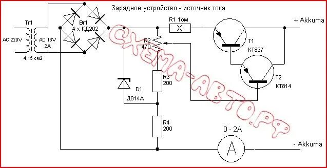 Простые зарядные устройства своими руками схемы Регулятор напряжения и тока для зарядного устройства Circuit diagram, Electronic