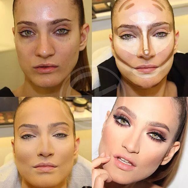 Процедура макияжа How to Highlight and Contour for a Perfect Makeup - AllDayChic Beautiful makeup,