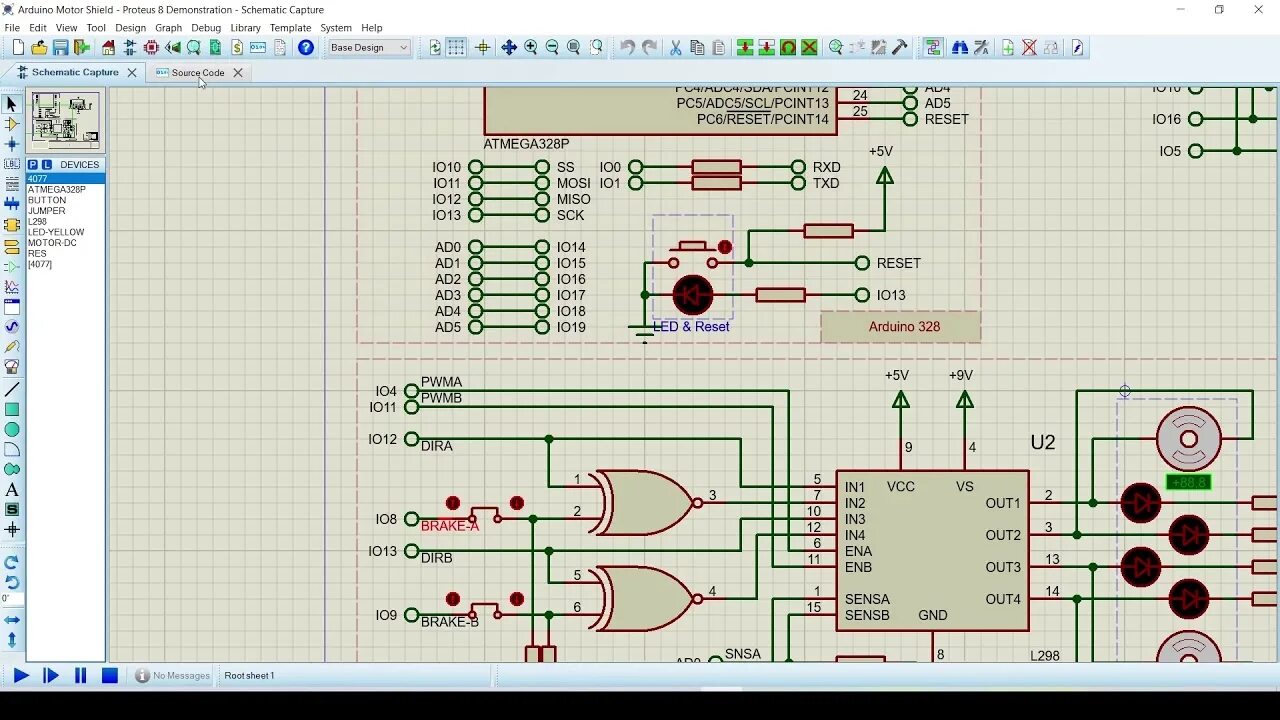 Протеус программа для электрических схем Control De Un Motor A Pasos. Unipolar Y Bipolar. Pic16f628a - Youtube D1E