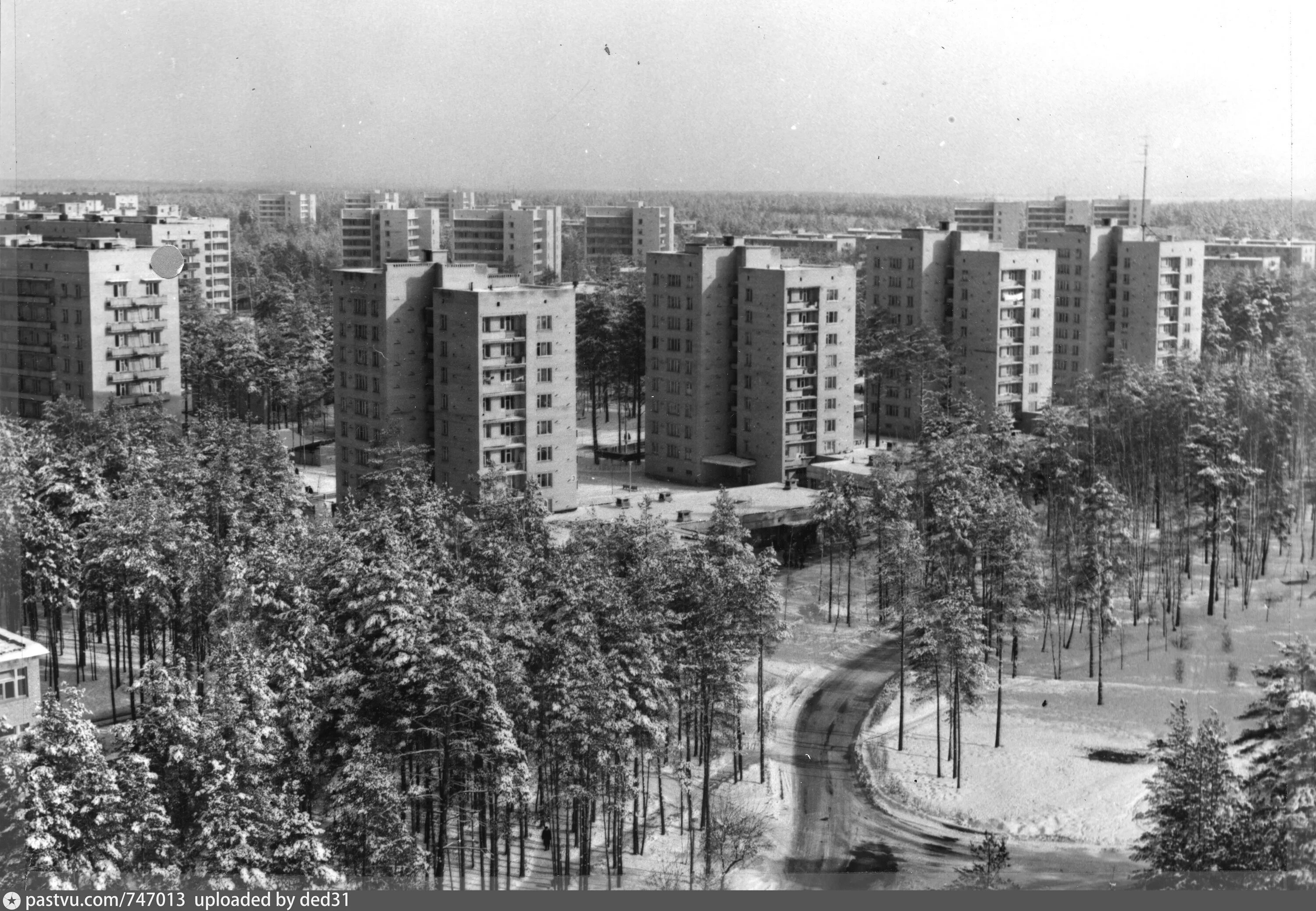 Протвино фото города Главный въезд в посёлок Протвино - Retro photos