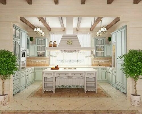 Прованс в интерьере кухни загородного дома Bellesa House interior, Home, Home decor