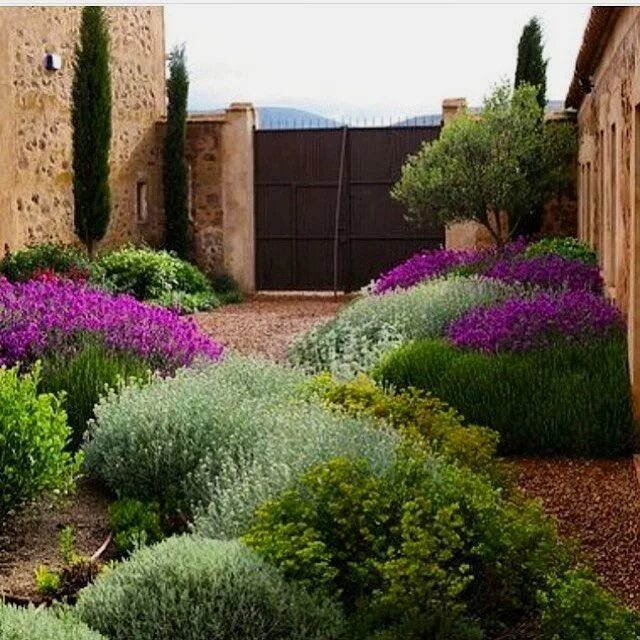 Прованс в ландшафтном дизайне 32 Creative Home Front Landscape Design Ideas Mediterranean garden, Dry garden, 