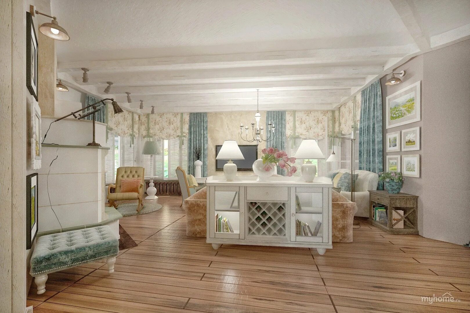 Прованский стиль в интерьере дома Provence design interior - 78 photo