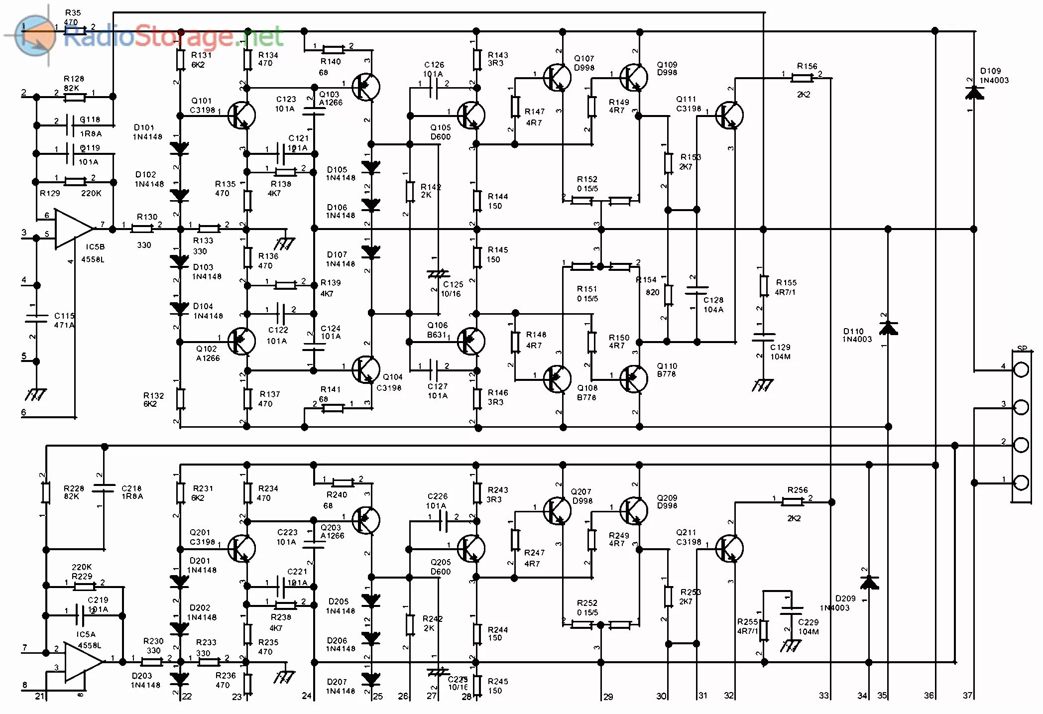 Asymmetrical amplifier with single source? Including a capacitor in the speaker 