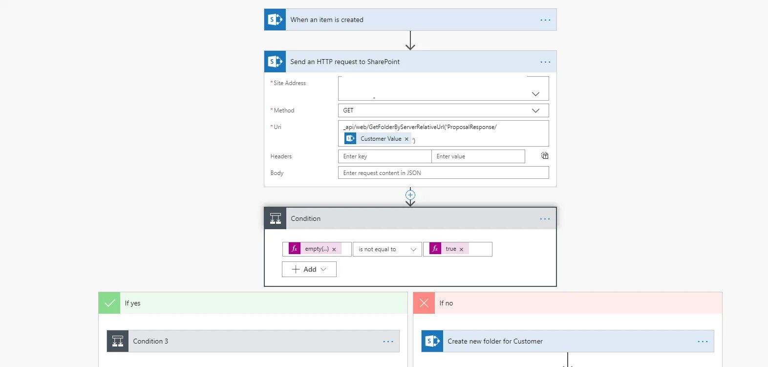 Проверить есть ли фото How to find if folder exists in sharepoint online document library using MS Flow