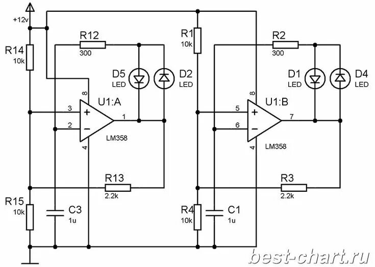 Проверка операционных усилителей схема Схема тестера ОУ LM358 и аналогов