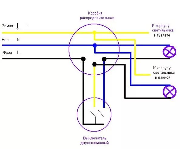 Провод 3 жильный как подключить выключатель Ответы Mail.ru: подскажите схему подключения блока двух клавишного выключателя с