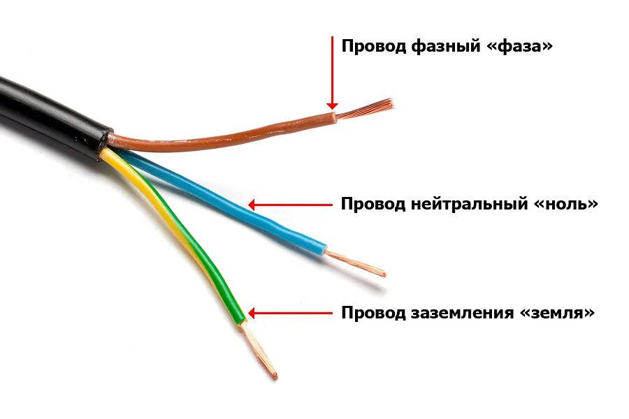 Провод черный синий коричневый как подключить Какой цвет у провода заземления