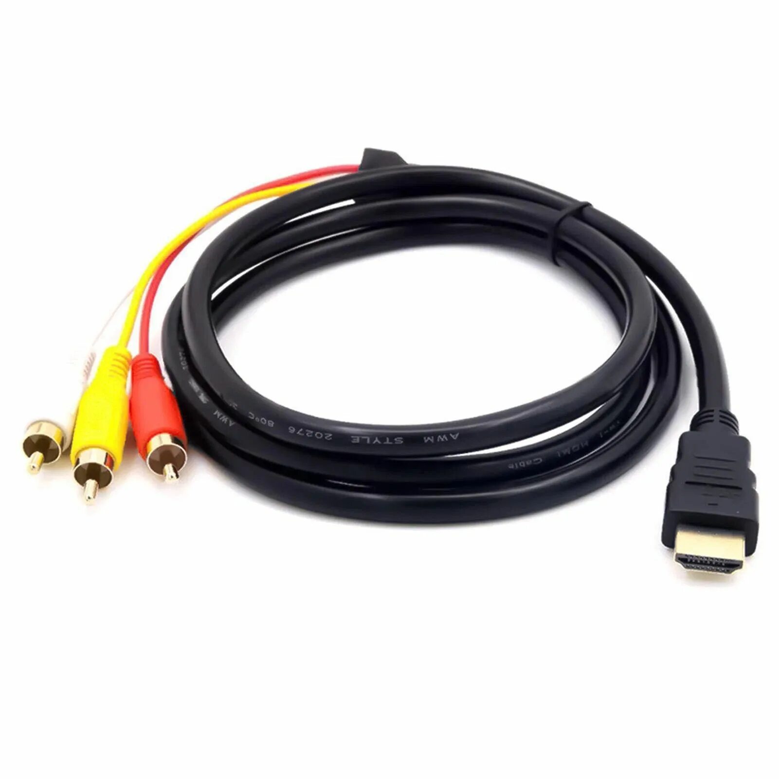 Провод для подключения 5.1 Кабель HDMI, RCA hdmi на 3rca - купить по низкой цене в интернет-магазине OZON (