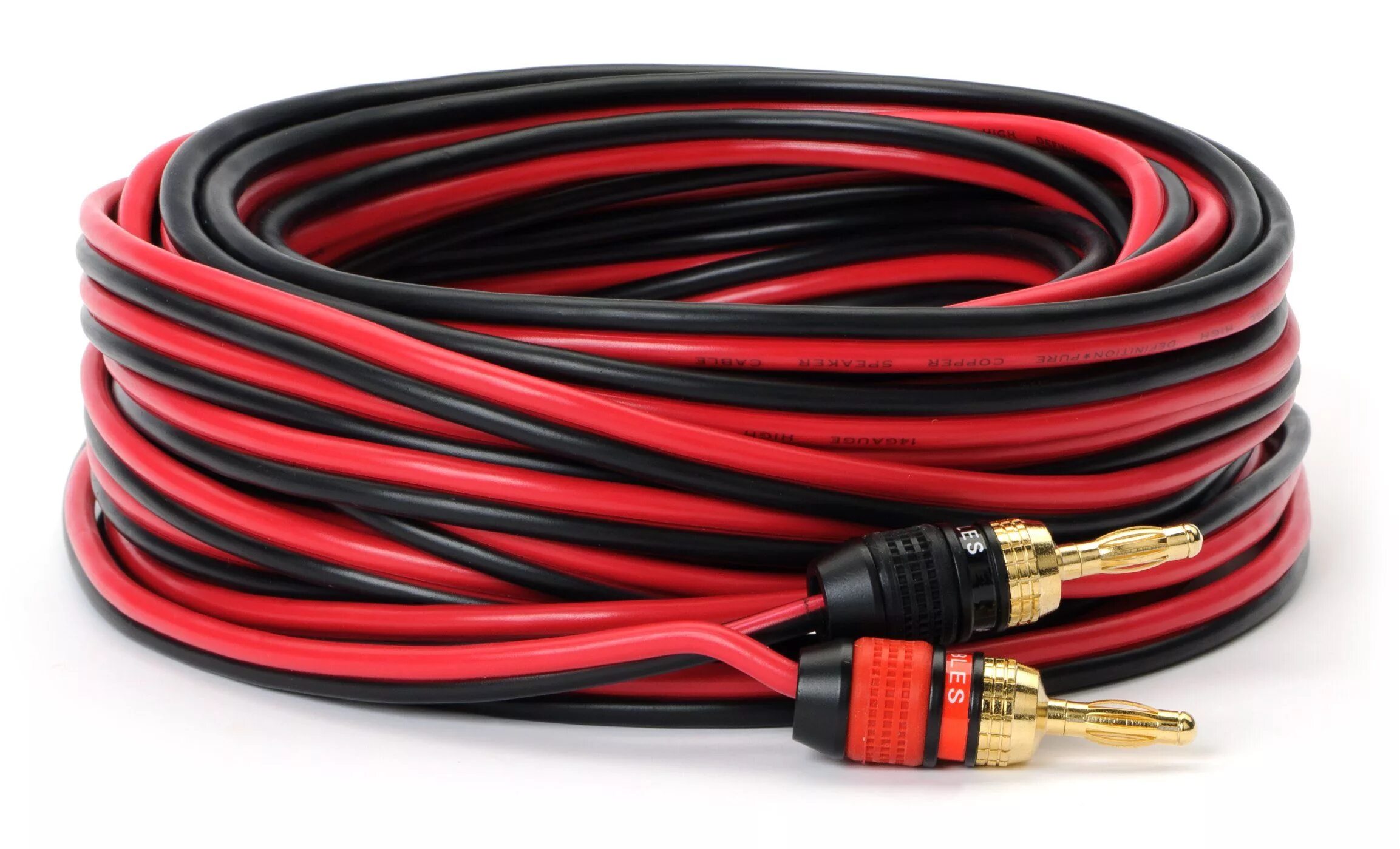 Провод для подключения динамиков в авто Aurum Cables 16 Gauge Speaker Wire with Pro Series Banana Plugs - 75 feet Speake