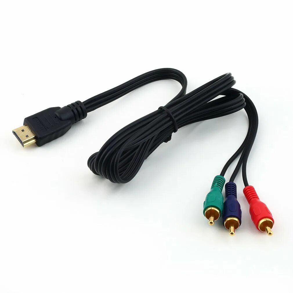 Провод для подключения двд к телевизору HDMI к 3RCA 3 RCA 3 RCA видео компонентный соединительный кабель Конвертация каб