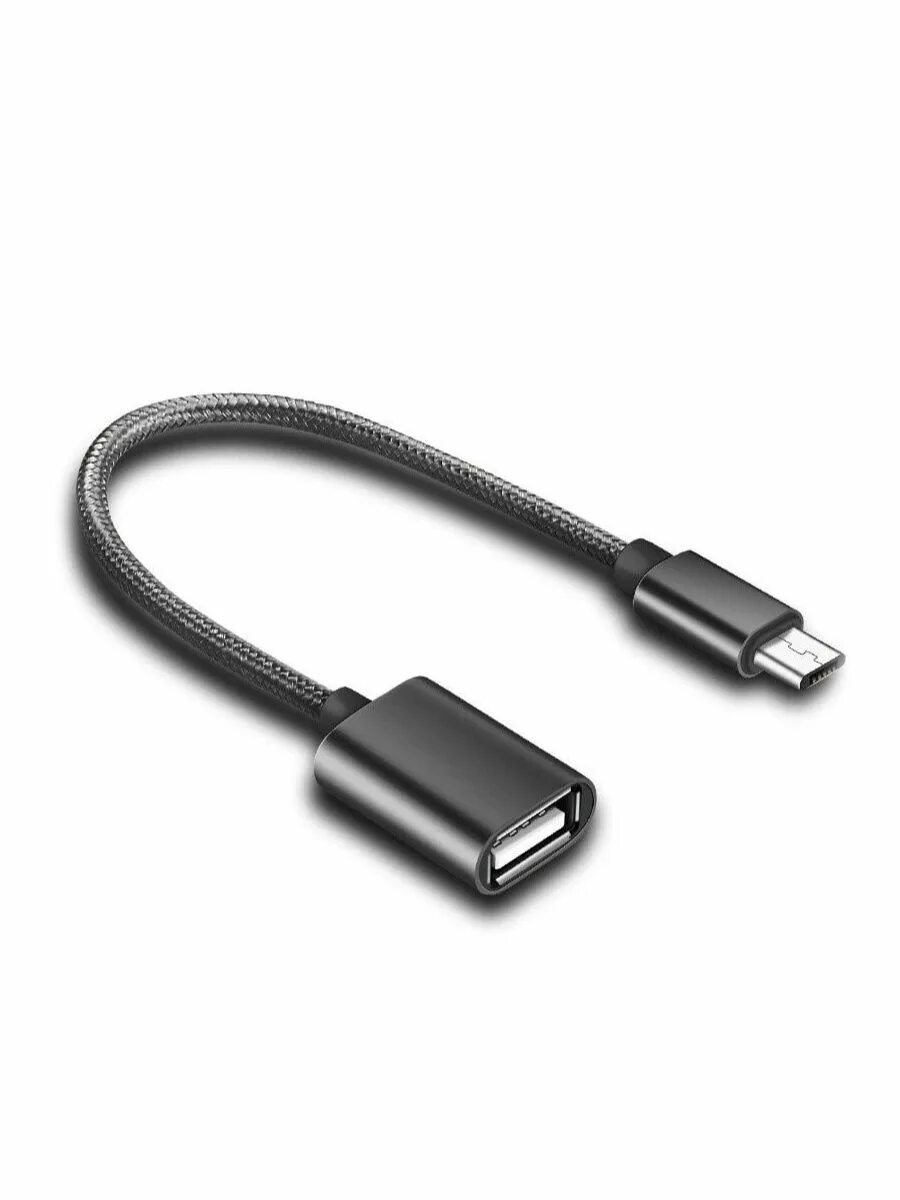 Провод для подключения флешки Кабель OTG в нейлоновой оплетке USB/Micro USB logicBIT 13077594 купить в интерне