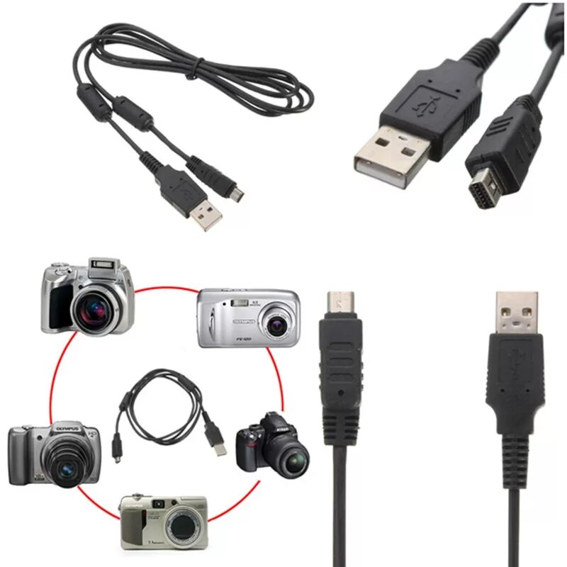 Провод для подключения фотоаппарата к компьютеру USB дата кабель для фотоаппаратов