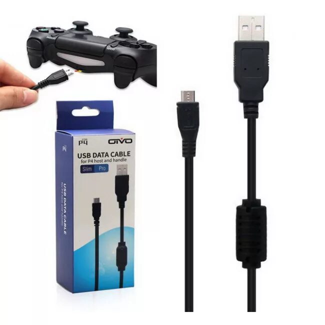 Провод для подключения геймпада Зарядный кабель для DualShock 4 1.8m ( PS4 Charging Cable ) Купить в Тюмени c до