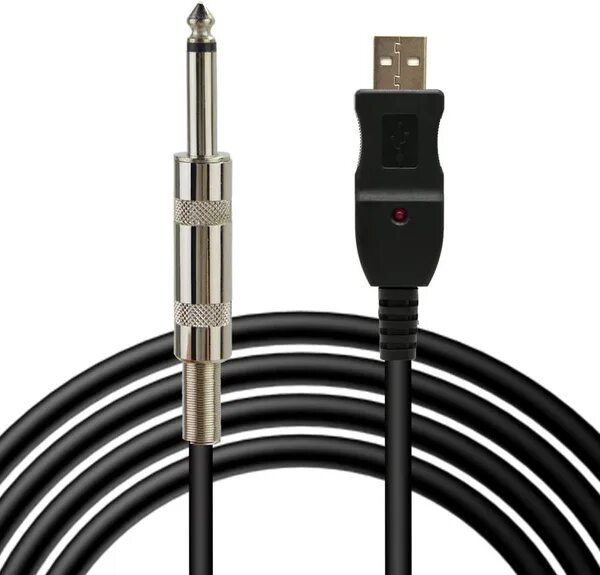 Провод для подключения гитары Кабель 6.3 мм, USB USBTOP 555948 - купить по низкой цене в интернет-магазине OZO