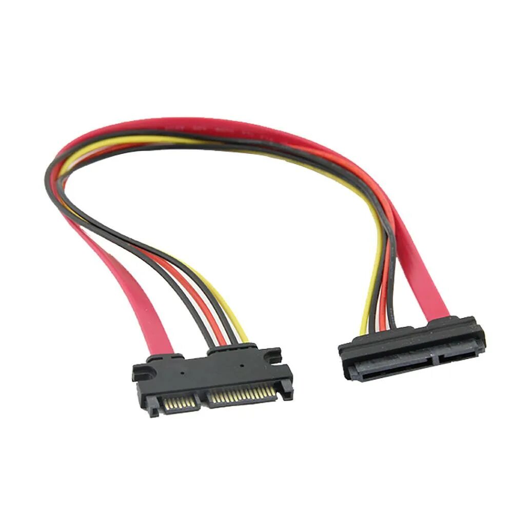 Провод для подключения hdd Купить Sagit 50 см 22P 7 + 15Pin M/F Serial D Комбинированный удлинительный кабе