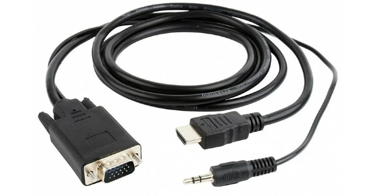 Провод для подключения компьютера к телевизору Переходник Cablexpert HDMI-VGA- взять в аренду недорого.