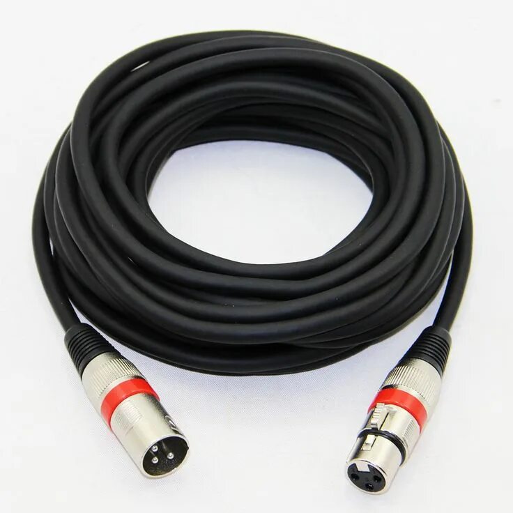 Провод для подключения микрофона 5.57US $ 21% OFF Bochara 3Pin Balanced XLR Cable Male to Female OFC Audio Cable 