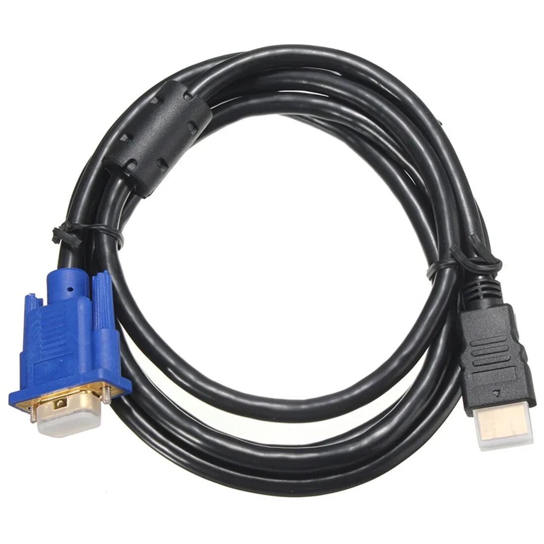 Провод для подключения монитора hdmi 1.8M HDTV HDMI Male to VGA Adapter Cable Video Cable connectors for PC TV Black 