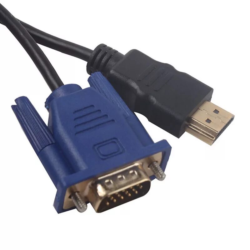 Провод для подключения монитора hdmi Премиум Версия 6 футов 1,8 м золотой HD tv HDMI к VGA Мужской HD15 Кабель-адапте