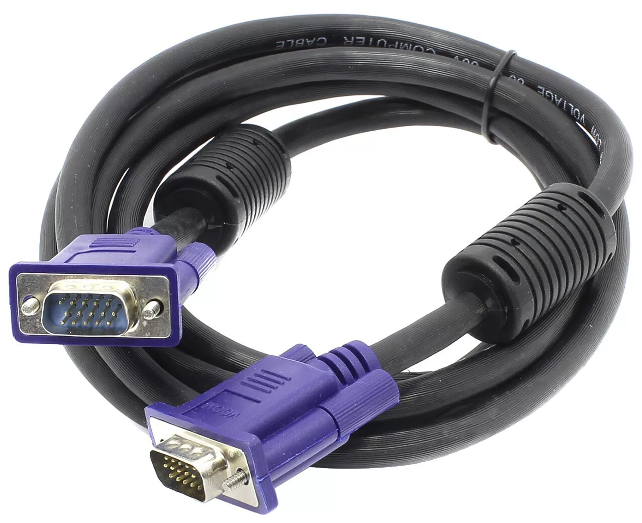 Провод для подключения монитора к системному Кабель VCOM VGA-VGA, M-M 1,8м Black (VVG6448) - отзывы покупателей на маркетплей