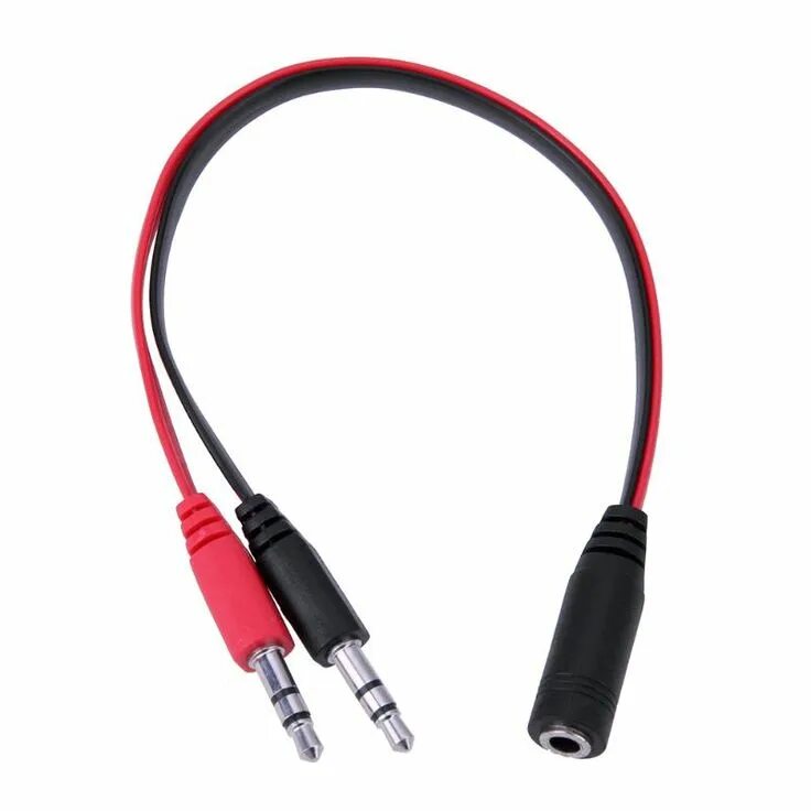 Провод для подключения наушников к компьютеру 3.5mm AUX Cable with , Mic Audio Y Splitter Adapter, 3.5mm 1Male to 1 Female Aux