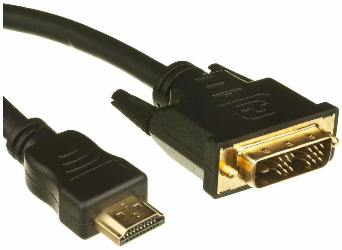 Провод для подключения пк к монитору Кабель HDMI-DVI Cablexpert CC-HDMI-DVI-7.5MC, 19M/19M, 7.5м, single link, черный