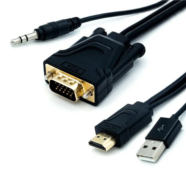 Провод для подключения проектора Кабель HDMI - Кабель VGA с аудио USB проектора для монитора - Китай HDMI к разъе