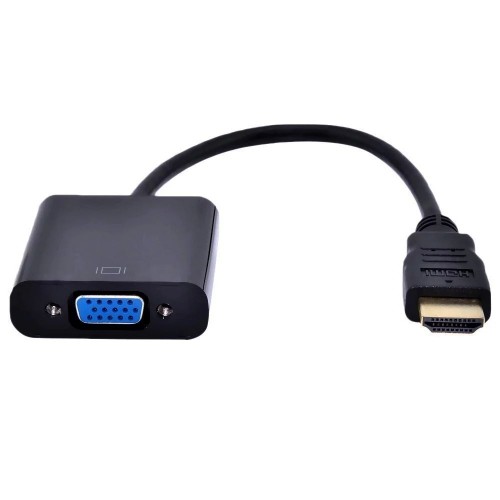 Провод для подключения проектора к ноутбуку HDMI to VGA переходник-адаптер - цена 350 ₽ руб с доставкой по Москве и МО