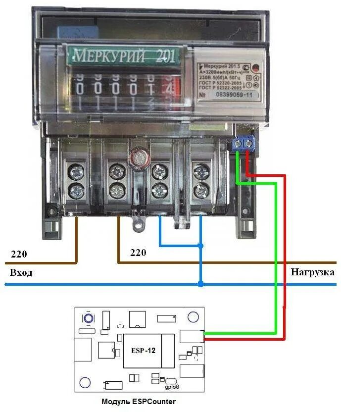 Провод для подключения счетчика электроэнергии Подключения электросчетчика с модулем