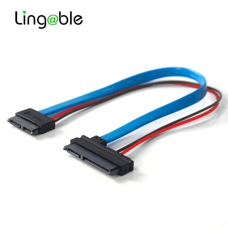 Провод для подключения ssd диска Lingable Sata Adapter Cable Serial Ata 22pin 7+15 Female To Slimline Sata 13pin 