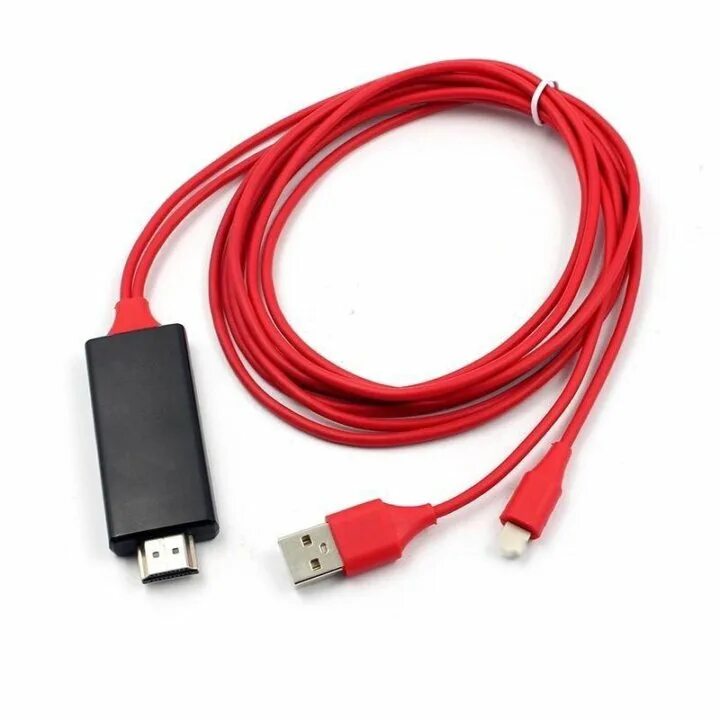 Провод для подключения телефона к телевизору Кабель HDMI Lightning для Айфона - купить в Новосибирске, цена 850 руб., продано