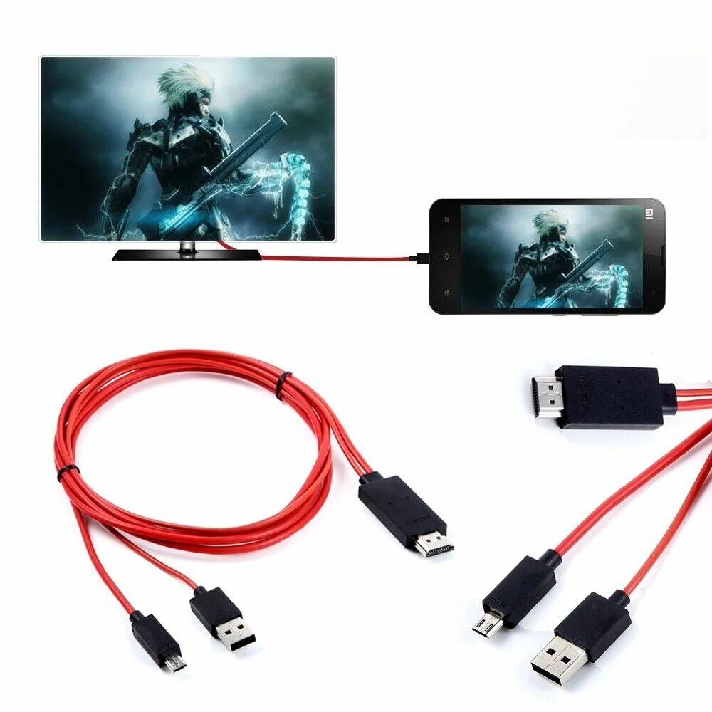 Провод для подключения телефона к телевизору Купить Адаптер ТВ-кабеля USB MHL HDMI HD 1080P для LG Optimus 4X HD G LTE II Tag