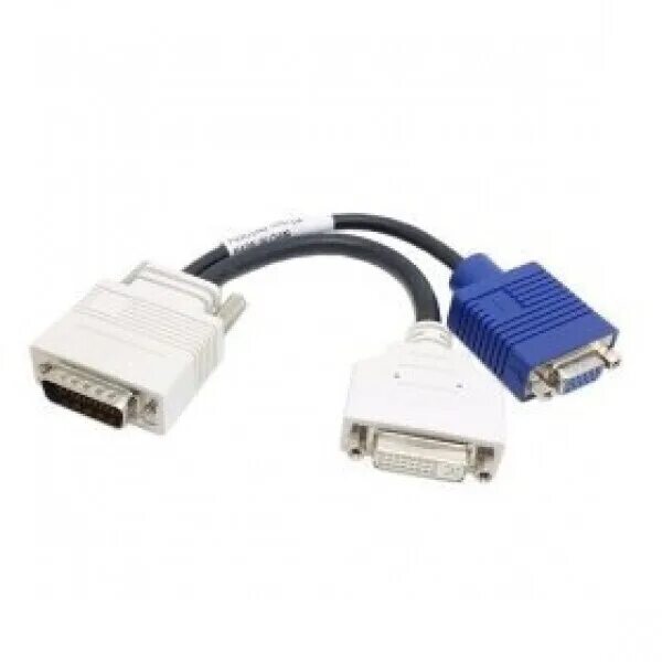 Провод для подключения второго монитора Переходник 1 DVI 59 pin M to 1 VGA 15 pin F + 1 DVI (24+5) F - купить с доставко