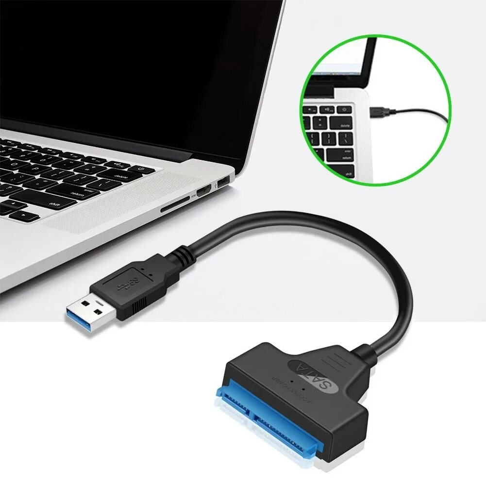 Провод для подключения жесткого диска через usb Купить Кабель SATA-USB/Type-C 3,0, адаптер для жесткого диска, кабель-конвертер,