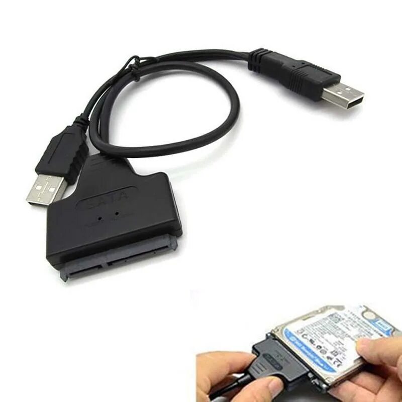 Провод для подключения жесткого диска к ноутбуку Usb 2 .0 To Sata Serial Ata Adapter Cable For 2 .5 "Hdd Ssd Laptop Hard Drive ку