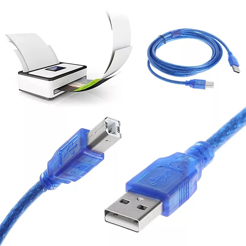 Провод подключения принтера к компьютеру hp OOTDTY 1.5/3/5m Digital Cable USB 2.0 A To B Male Adapter Data Cable Cord For Ca