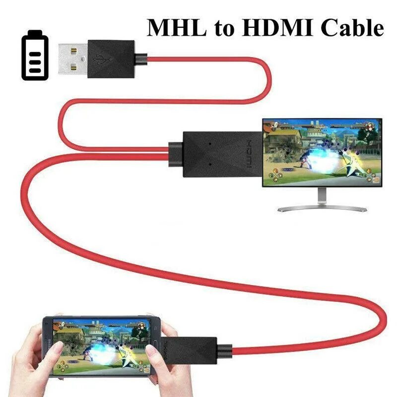 Провод подключения смартфона к телевизору Eas ТВ ita MHL к HDMI 11pin Micro USB к HDMI 1080P HD ТВ кабель адаптер Android 