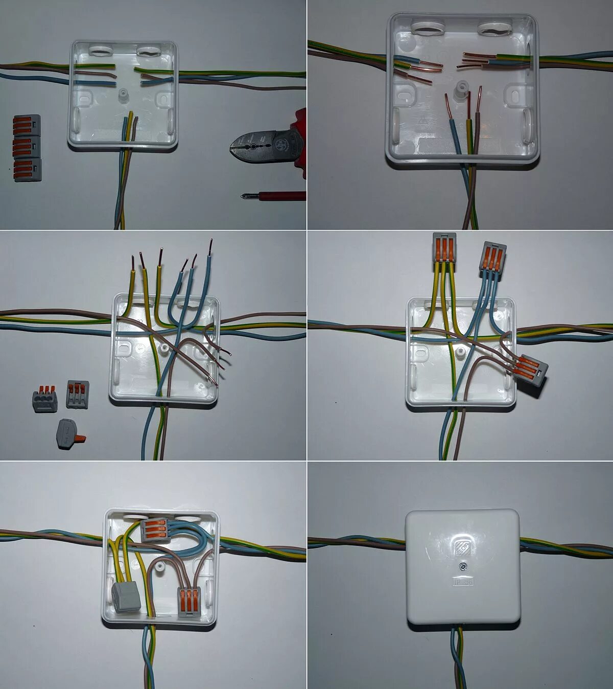 Провода подключения домашнего Fichier:External junction box with Wago 222 terminals.JPG - Wikipédia