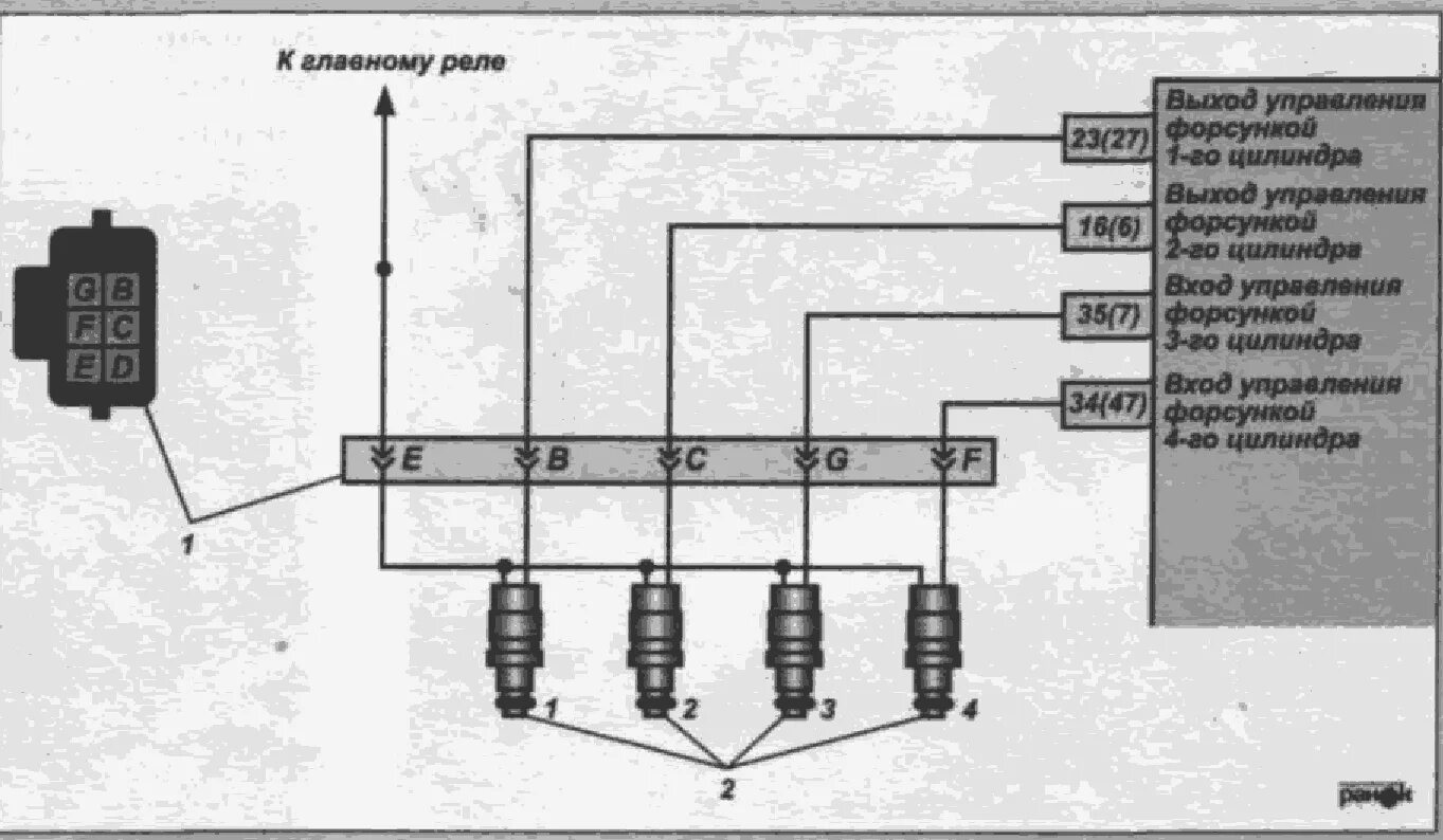 Провода подключения форсунок Нет питания на форсунки ланос 59 фото - KubZap.ru