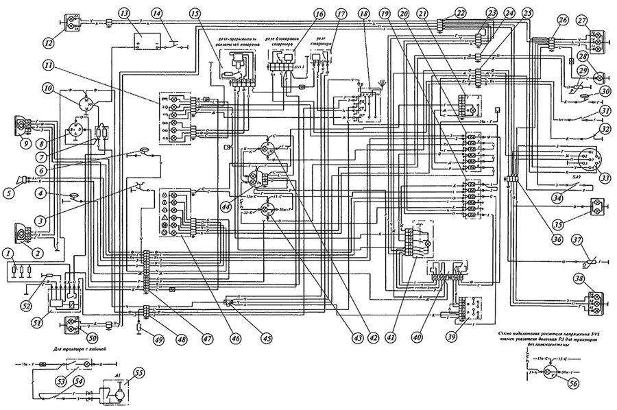 Проводка 1221 схема Схема электрооборудования Беларус-1221 - Схемы трактора БЕЛАРУС-1221 - Белтракт 
