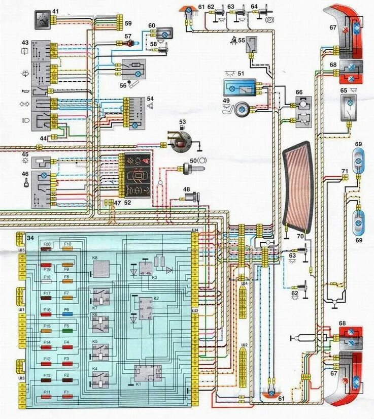 Проводка 2111 схема Электрическая схема ВАЗ 2111 - Сбитнев Сергей - LiveJournal