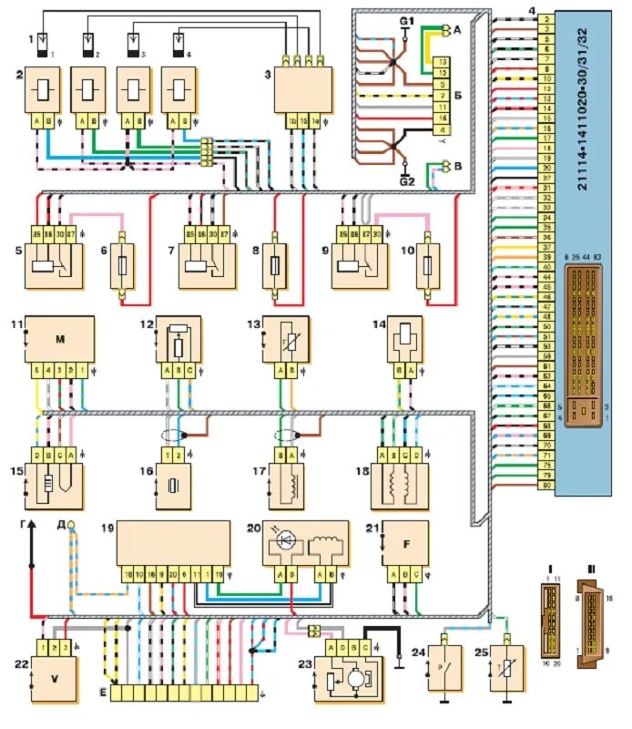 Проводка 2112 16 клапанов схема Каждая схема ВАЗ-2112 16 клапанов