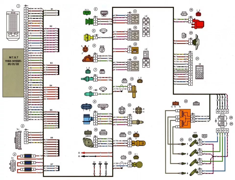 Проводка 21124 схема 16. На заметку - Lada Калина хэтчбек, 1,6 л, 2007 года электроника DRIVE2