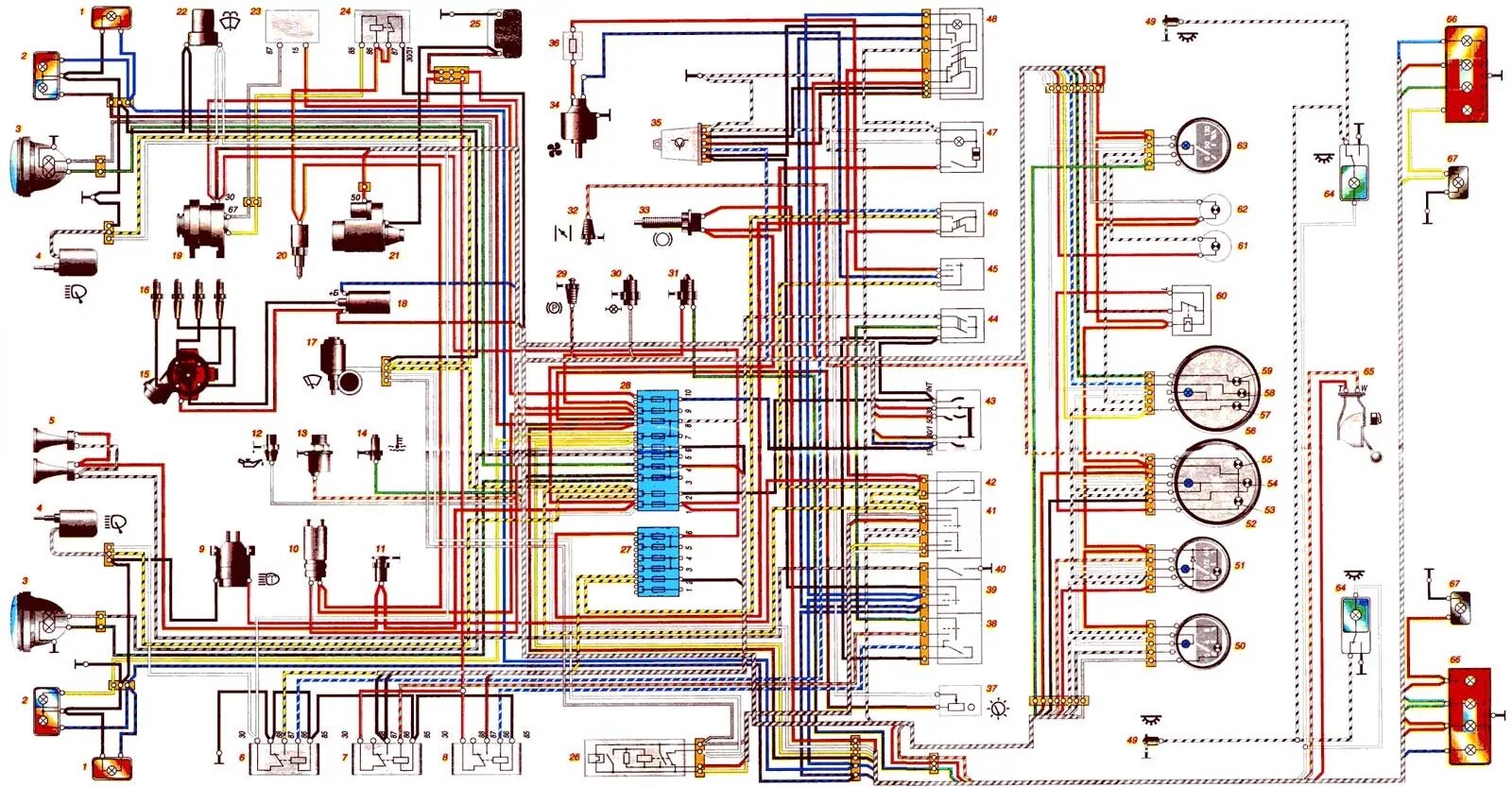 Проводка 2121 схема Схемы электрооборудования ВАЗ. Часть 2 (Нива 2121, 21213, 21214М) - Сообщество "