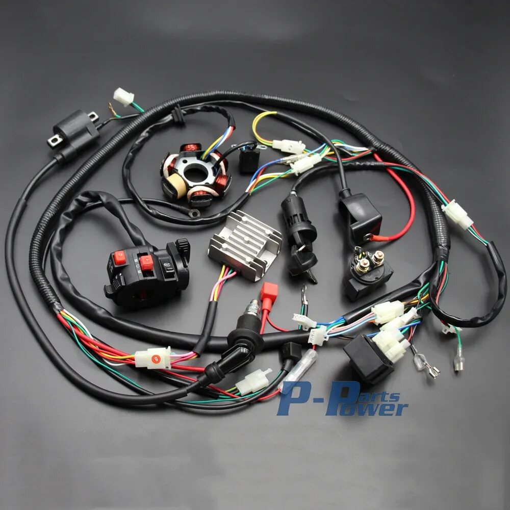 Проводка альфа фото Chinese GY6 125cc 150cc ELECTRICS Stator Wire Harness Assembly Wire Loom Magneto