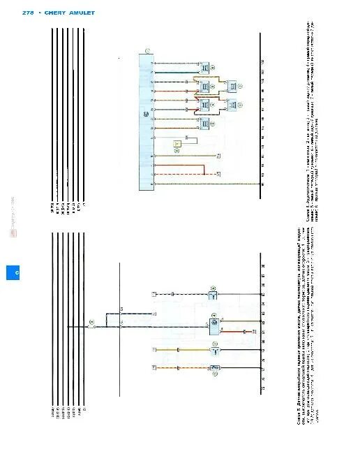 Проводка чери амулет схема Цветные схемы электрооборудования Chery Amulet с 2006 + cхема предохранителей и 