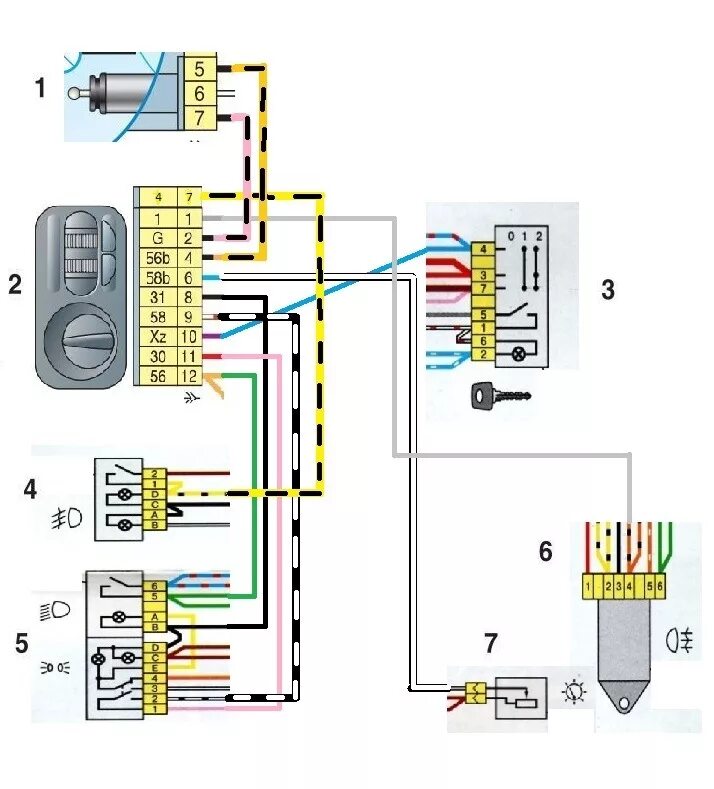 Проводка фар приора схема Установка торпеды от приоры "пром. итог" - Lada 21104, 1,5 л, 2001 года стайлинг
