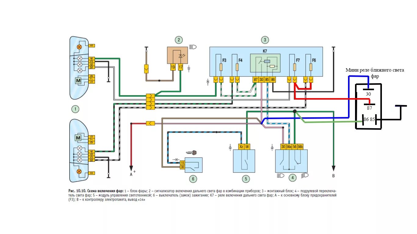 Проводка фар приора схема Установка реле на ближний свет Приоры - Lada Приора универсал, 1,6 л, 2011 года 
