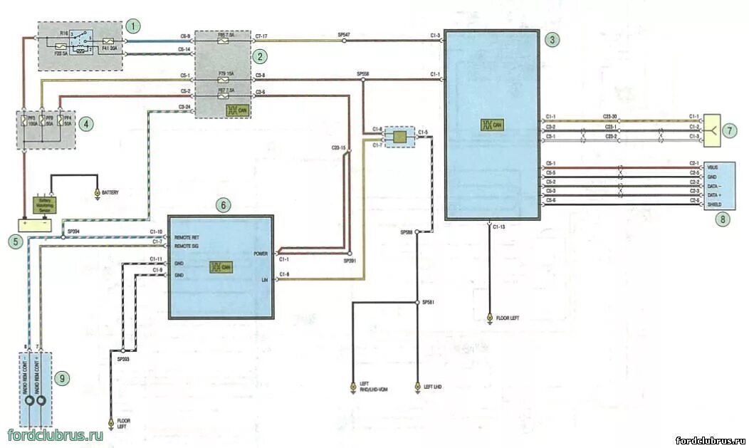 Проводка форд фокус 3 схема Схема аудиосистема Форд фокус 3